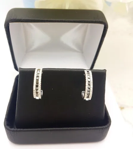 Miniatura 2 de Dazzlingrock Collection Pendientes de aro para mujer, plata de ley