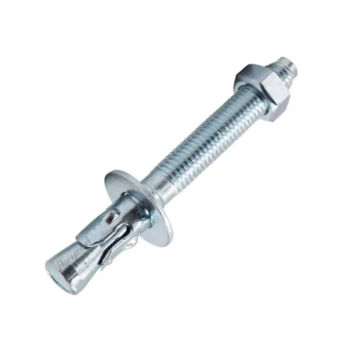 Miniatura 20 de Anclajes de hormigón 3/8, pernos de anclaje de cuña de 3/8 de acero al carbono galvanizado con arandela y tuerca, 3/8 pulgadas de diámetro exterior