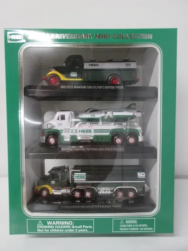 Miniatura 9 de Hess Toy Truck 2023 25th Anniversary Mini Collection - Primer camión, camión de juguete con crucero espacial y petrolero