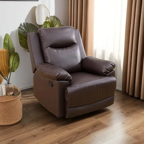 Miniatura 11 de A Ainehome Juego de sofá reclinable de lujo para sala de estar, juego de sofá reclinable de cuero y sillas de dos plazas, juegos de muebles de sala
