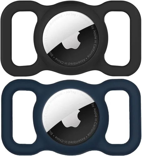 Miniatura 13 de Soporte para AirTag para collar de perro [2 unidades] Soporte impermeable de silicona elástica de alta resistencia para perros y gatos