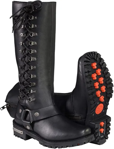 Miniatura 2 de Botas de piel con arnés y cordones completos, clásicas para mujer de Milwaukee Leather.
