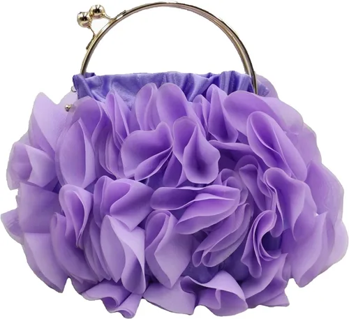 Bolsos de mano florales para mujer, bolso de mano de satén para noche, fiesta, graduación, bolsos de novia