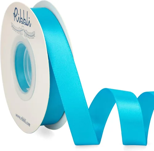Miniatura 88 de Ribbli - Cinta de satén de doble cara dorada, 1 pulgada x 25 yardas, uso para ramo de lazos, envoltura de regalos, decoración de boda Dorado