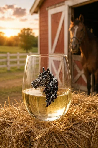 Miniatura 2 de THE QUEENS' JEWELS Horse Head - Copa de vino sin tallo, 21 onzas, regalo único para mujeres, cumpleaños, lindo, divertido, sin pintar, decorado