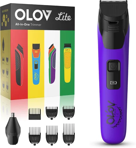 Miniatura 12 de Recortadora eléctrica de barba para hombres, recortadora de pelo de nariz y maquinilla de afeitar eléctrica para hombres, kit de aseo 10 en 1