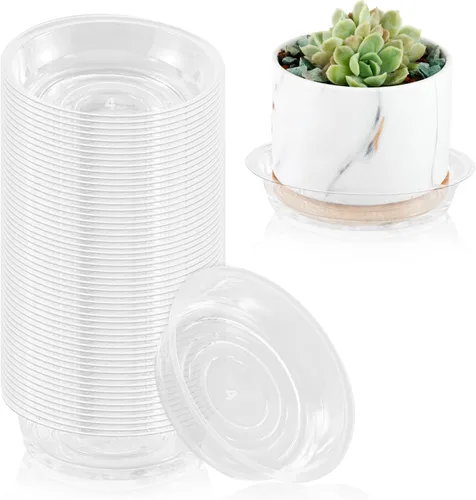 Miniatura 19 de Paquete de 30 platillos transparentes para plantas en interiores (4, 6, 8, 10, 12 pulgadas) platillos para macetas para plantas en maceta, juego