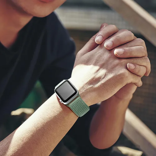 Miniatura 6 de Lerobo 6 Pack de Correas Trenzadas Compatibles con Apple Watch de 1.73, 1.77, 1.65, 1.93, 1.81, 1.61, 1.57 y 1.49 Pulgadas, Correas Deportivas