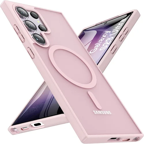 Miniatura 18 de OWKEY Funda magnética para Samsung Galaxy S23 de 6.1 pulgadas, para Magsafe con protector de pantalla, protección de grado militar, a prueba