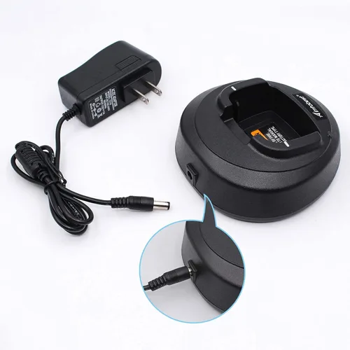 Miniatura 3 de Cargador rápido compatible con Motorola CP185 CP100D CP476 CP477 CP1300 CP1600 CP1660 EP350 P140 P145 P160 Radio PMNN4476A PMNN4081AR PMNN4080