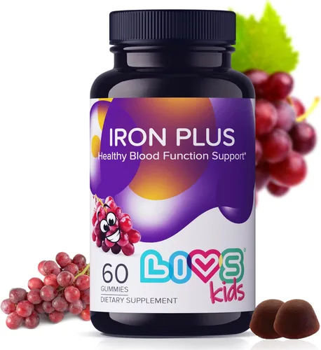 Miniatura 11 de LIVS Gomitas Iron Plus – Suplemento de hierro suave de 20 mg para mujeres y hombres – Apoyo a la anemia – Vitamina C para absorción – Biotina