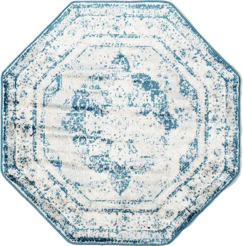 Miniatura 13 de Unique Loom Sofia Collection - Alfombra tradicional vintage, inspirada en Francia (7 pies x 10 pies, rectangular, negro/gris claro)
