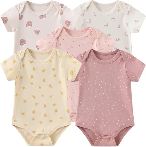 Miniatura 14 de Conjunto de canastilla para bebé, 9 piezas, conjunto de mamelucos y pantalones, conjunto de regalo unisex para bebé