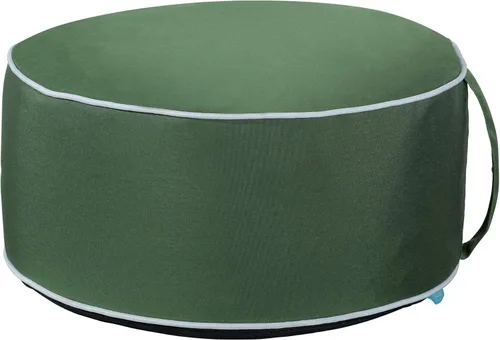 Miniatura 10 de QILLOWAY Otomana inflable para exteriores para patio, puf redondo impermeable, reposapiés inflable, reposapiés al aire libre para piscina, jardín