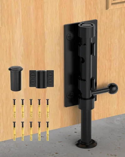 Pestillo de perno de barril, pestillo de puerta de cobertizo de 6 pulgadas, pestillo de puerta deslizante resistente, cerradura de perno de barra de