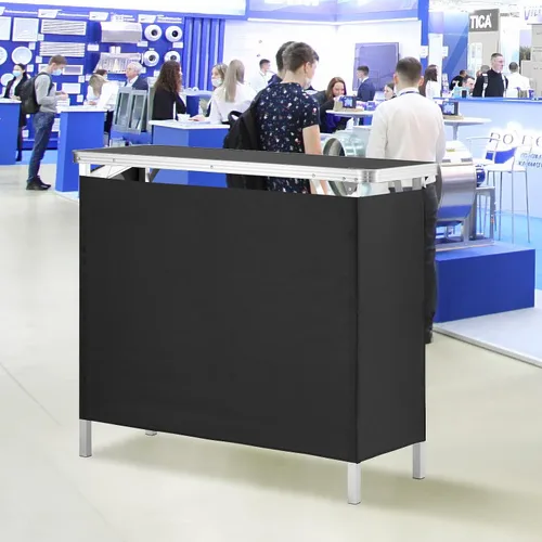 Miniatura 2 de VEVOR Mesa de Bar Portátil Plegable, Mesa de Podio para Ferias Comerciales para Interiores, Exteriores, Fiestas, Picnic, Exposición, Incluye Estuche