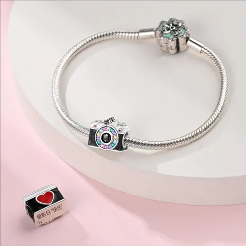 Miniatura 13 de LNQOBU Happy Life - Colgante para pulseras de abalorios, plata de ley 925 para mujer (con un espaciador de cuentas)