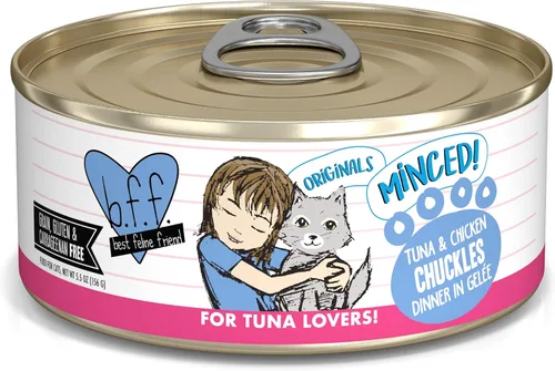 Miniatura 23 de Weruva BFF - Comida húmeda natural picada para gatos, atún y tilapia en pareja en gelatina, lata de 3 oz, paquete de 24