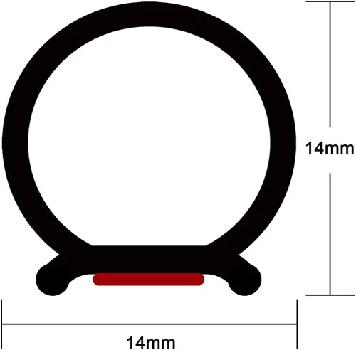 Miniatura 2 de Tira de sello de puerta universal automotriz en forma de D, autoadhesiva, para automóvil, camión, puerta, ventana, aislamiento de ruido, sellado
