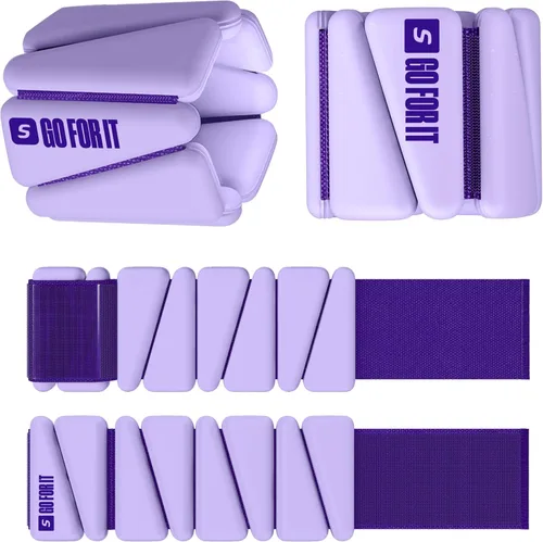 Miniatura 12 de SPORTBIT Brazaletes y pesas para tobillos para mujeres - Juego de 2 (1 libra cada una) Brazaletes ajustables con pesas para tobillos y muñecas