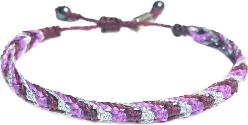 Miniatura 11 de Rumi Sumaq Pulseras de Orgullo y Bandera del País con Atadura de Tirón — Pulseras Macramé Trenzadas a Mano, Nudo de Pescado y Trenzadas Ajustables