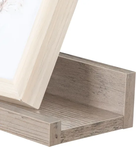 Miniatura 7 de HOOBRO - Estantes flotantes, juego de 3, estante colgante de 35.4 pulgadas con borde elevado y soportes invisibles, para baño, dormitorio, cocina