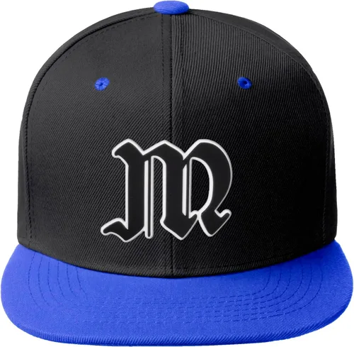 Miniatura 1325 de Daxton Gorra clásica con visera de billete plano con letras del alfabeto inglés antiguo de la A a la Z