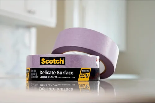Miniatura 18 de Scotch Cinta para pintores de superficies delicadas, 0.94 pulgadas x 60 yardas, preparación de pintura sin daños, protege superficies delicadas