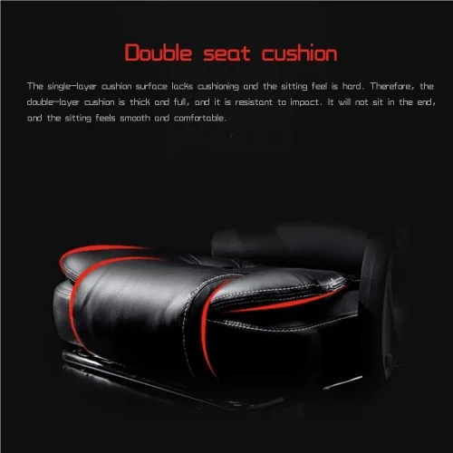 Miniatura 3 de Leather Desk Gaming Chair with Footrest 7-Point Massage Double seat Cushion Ergonomic High Backrest Office Computer Chairs for Workspace Conference
