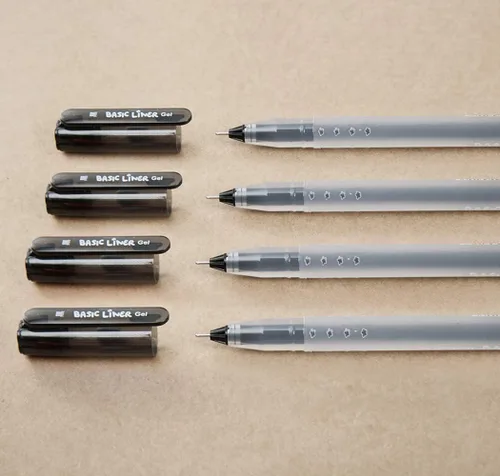 Miniatura 7 de czxwyst 8761 Basic Liner - Bolígrafos de tinta de gel de 0.020 in, punta fina (color negro, paquete de 12 unidades)