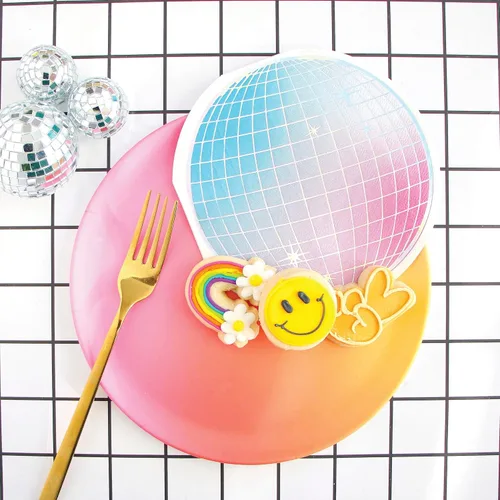 Miniatura 2 de C.R. Gibson Kailo Chic - Servilletas de almuerzo con bola de discoteca, 20 unidades (TW7-25383)