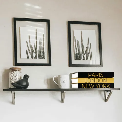 Miniatura 6 de AZEZO Juego de 3 libros decorativos para decoración del hogar – Libros de tapa dura decorativos en exhibición de imitación para estantería y mesa
