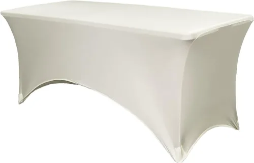 Miniatura 55 de YOUR CHAIR COVERS Mantel rectangular de elastano ajustable de 5 pies, color blanco, para decoración de bodas, eventos, patio, cubierta elástica