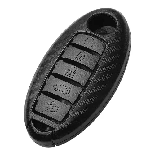 Smart Key Fob Case 3D Carbon Fiber ABS Plastic Emboss Cover para Infiniti JX35 Q50 Q60 QX56 QX60 QX80 para NISSAN ALTIMA ARMADA MAXIMA MURANO