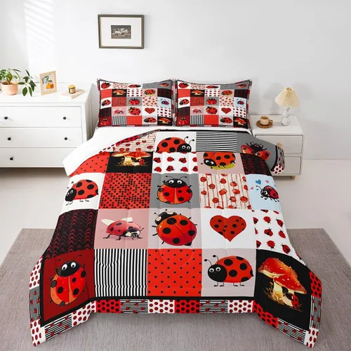 Miniatura 28 de Lindo Juego de Edredón de Elefante Juego de Ropa de Cama de Animales de Dibujos Animados para Niños Niñas Mujeres Adultos Edredón de Hojas