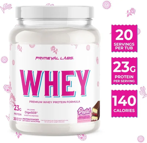 Miniatura 3 de Primeval Labs Concentrado de Proteína de Suero Puro Crecimiento y Recuperación Muscular Fórmula Fácil de Mezclar Pastel 20 Porciones