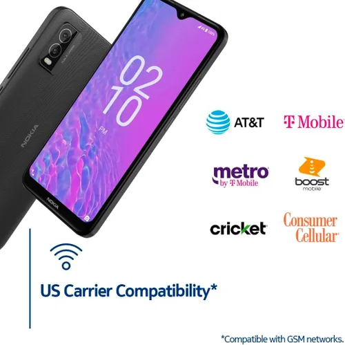 Miniatura 5 de Nokia C210 T-Mobile, AT&T, Cricket Android 13 Smartphone desbloqueado Batería para todo el día Versión estadounidense 3/32 GB Pantalla
