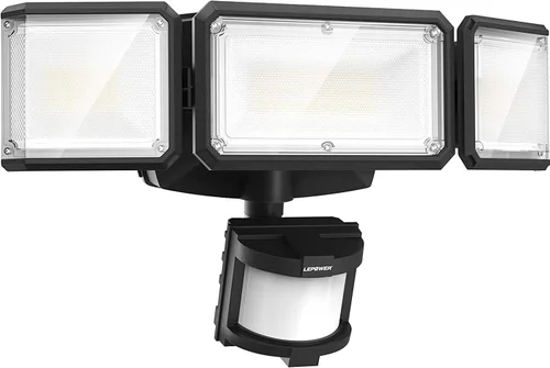 Miniatura 10 de LEPOWER Luz de inundación LED alimentada por batería para exterior, 1500 lm, luces de seguridad con sensor de movimiento, IP65 resistente al agua