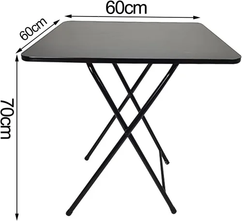 Miniatura 3 de Mesa plegable, pequeña mesa plegable, mesa plegable al aire libre, mesa portátil, mesa de comedor plegable, cuadrada MDF sólido para 4 personas