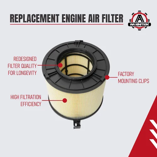 Miniatura 3 de Filtro de aire de repuesto para motor AA Ignition – Compatible con vehículos Audi – 2017-2023 A4, A4 Quattro, A4 allroad, A5 Quattro, A5 Sportback