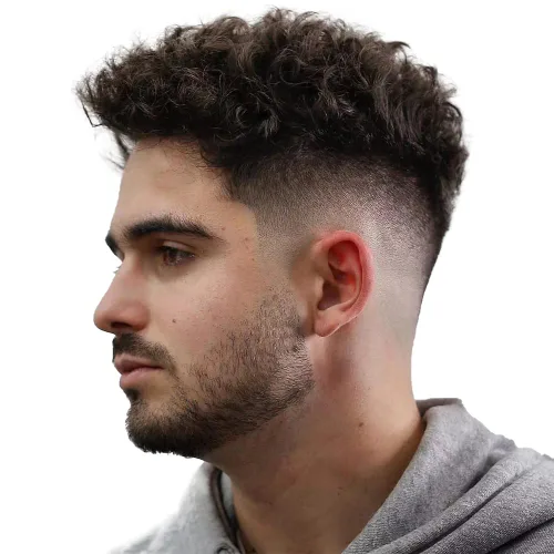 Miniatura 12 de Rizado Hombres Toupee - Sistemas de reemplazo de cabello humano para hombres, postizo de 0.787 in, rizado con bucle en V, pelucas de poliuretano