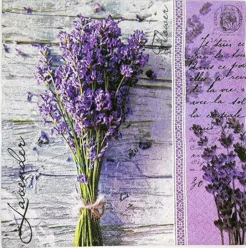 Miniatura 16 de Servilletas de papel de flores moradas con libélula para cena, tamaño decorativo de almuerzo de decoupage de 13 x 13 pulgadas (desplegadas)