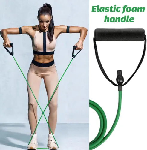 Miniatura 5 de Bandas de resistencia con asas, bandas de resistencia individuales con asas para entrenar mujeres y hombres, bandas elásticas para entrenamiento