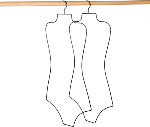 Miniatura 5 de Colgador de bikini de cuerpo completo con forma de metal y alambre para traje de baño, perchas para exhibición, paquete de 10 unidades (negro)