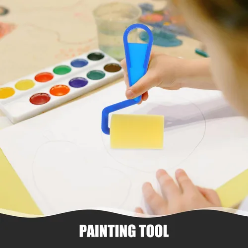 Miniatura 7 de NUOBESTY Paquete de 4 pinceles de esponja de pintura, espuma suave para lienzo, papel, manualidades de madera, herramientas de arte ideales