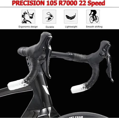 Miniatura 3 de KABON Bicicleta de carretera de carbono completo, 700C marco de fibra de carbono bicicleta de carretera con 105 R7000 22 velocidades freno de disco