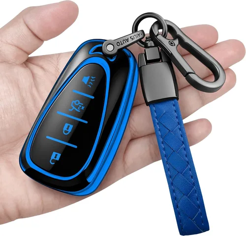 Miniatura 10 de Funda para llavero Chevrolet con llavero de protección completa suave, carcasa de llave compatible con Chevy Equinox Malibu Spark Cruze Traverse