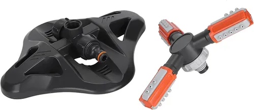 Miniatura 8 de Fydun Sistema automático de riego giratorio de 360 grados con 3 brazos para jardín y patio, césped, herramienta automática de rotación de 360 grados