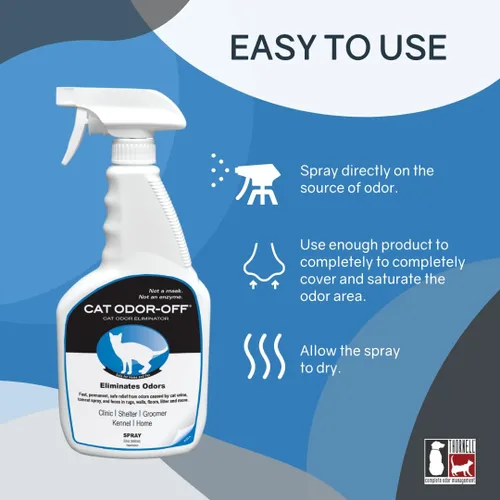 Miniatura 2 de Thornell Cat Odor-off: Eliminador de olores en aerosol para gatos, eliminador de olores de mascotas para el hogar, espray eliminador de olores