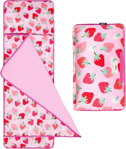 Miniatura 11 de Wildkin Tapete para siesta de terciopelo para niñas – Tapete suave y acogedor para dormir con manta integrada para guardería, preescolar, jardín